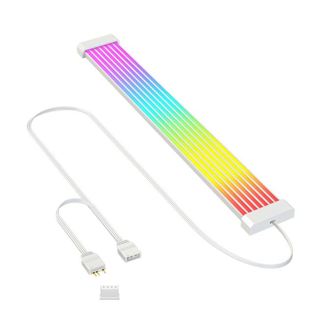 Silicone ARGB Neon Light Strip GPU Motherboard 8P 24Pin Sync RGB LED Light Panel for PC Case Decoration