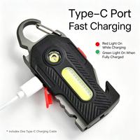 Lampe d'urgence rechargeable multifonctionnelle TAIKOO, lampe LED portable à clip pour clé, lumière puissante pour le camping en plein air