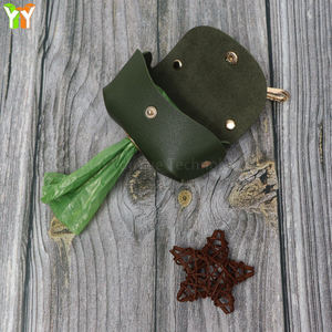 YY nuova borsa in pelle per cacca di cane con gancio in pelle PU Poop contenitore di stoccaggio per cani da compagnia da appendere portatili per gli amanti degli animali domestici - Product Image 5