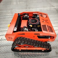 Tondeuse à gazon robotisée télécommandée, homologuée CE EPA, pour tous terrains, avec chenilles en caoutchouc agricoles