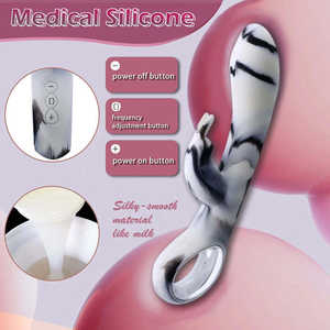 18 Kaninchen Vibratoren 10 Geschwindigkeiten Dildo Vibrierende G-Punkt Klitoris Stimulieren Vaginal massage Mehrfarbiges Sexspielzeug für Erwachsene für Frauen - Product Image 5