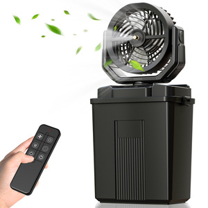 Ventilateur brumisateur portable avec réservoir d'eau, batterie 20000 mAh, ventilateur refroidi par eau, réservoir d'eau de 7 L, ventilateur de pulvérisation extérieur, humidificateur, télécommande - Product Image 1