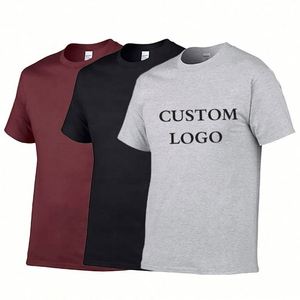 Men's Custom Picture Printed Logo Casual High Quality Blank Super Large 100% Cotton T-Shirt - Product Image 2
