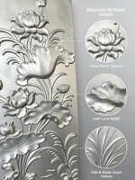 Plaque en aluminium et acier inoxydable, relief traditionnel moulé, 5 mm d'épaisseur, design artistique moderne pour la décoration intérieure