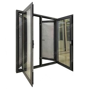 Ventana Francesa Moderna de Aluminio, Abatible, Ignífuga, Antirrobo, Doble Acristalamiento, Aislada, con Energía Solar, Certificación CSA, Garantía de 5 Años - Product Image 1