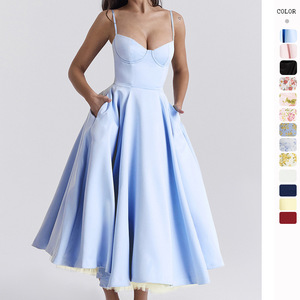 Ohsisa 2025 Abito Estivo da <span class=keywords><strong>Principessa</strong></span> di Alta Gamma, <span class=keywords><strong>Vestito</strong></span> Casual da <span class=keywords><strong>Donna</strong></span> con Doppio Strato in Tulle Francese e Ampia Gonna a Ruota - Product Image 2