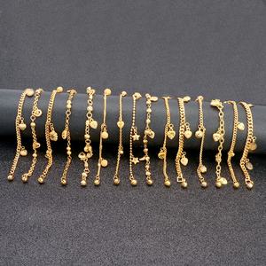 Bracelet en laiton plaqué or 24 carats en forme de cœur, unisexe, vente en gros JXX, pour les occasions d'anniversaire - Product Image 1