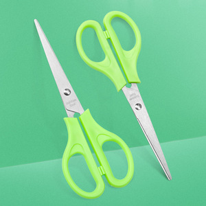 Green 6.5 Inch Stainless Steel Office Scissors For Paper Cutting And Craft Making - Product Image 1