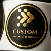 Etiquetas de Vinilo Autoadhesivas de Lujo, Resistentes al Agua y al Calor, con Estampado en Caliente, Pegatinas con Formas Especiales, Imprimibles con el Logotipo de la Tienda
