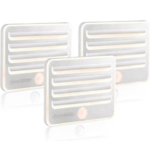 <span class=keywords><strong>Luz</strong></span> Nocturna Moderna <span class=keywords><strong>con</strong></span> <span class=keywords><strong>Sensor</strong></span> <span class=keywords><strong>de</strong></span> <span class=keywords><strong>Movimiento</strong></span> LED, <span class=keywords><strong>Luz</strong></span> Blanca Cálida, Material ABS, Funciona <span class=keywords><strong>con</strong></span> Pilas AAA, para Escaleras, Armarios, Dormitorios y Baños - Product Image 3