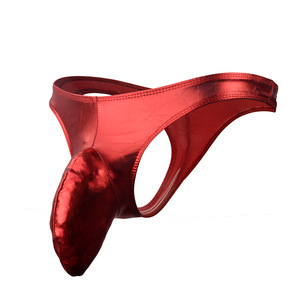 Hot Sell Herren Leder Boxer Slips Herren Sexy Unterhose mit niedriger Taille Erotische Dessous Sexy Höschen für Homosexuell - Product Image 1