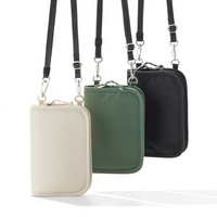 Sac bandoulière antivol de voyage Source Factory avec protection RFID, multifonction, portable, fermeture éclair courte, en PU, unisexe
