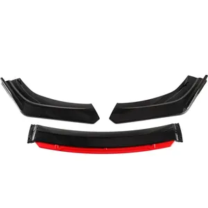 StarNav Pour Mini Cooper R55 R56 F55 Spoiler de pare-chocs avant Noir Rouge Universel Lame de pare-chocs avant - Product Image 2