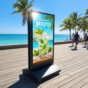 Totem Pubblicitario da Esterno a Doppio Schermo da 43 Pollici, Portatile, Ricaricabile, Resistente alle Intemperie, ad Alta Luminosità - Product Image 1