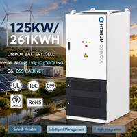 Sistem Penyimpanan Energi BESS Baterai Lithium 125kW 261kWh Pendingin Cair dengan Sertifikasi UL untuk Energi Terbarukan Mikrogrid