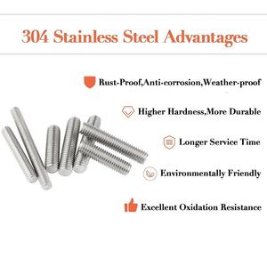 แกนเกลียวสแตนเลส316 304ยาว1เมตรเกลียวยาว1000มม. ก้านเกลียวทั้งหมด M2 M2.5 M3 M5 M6 M8เมตริก M10 - Product Image 5