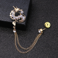 Broche en strass de luxe coréenne, motif note de musique, avec chaîne à pampilles guitare, épingles de revers et boucle de costume pour homme