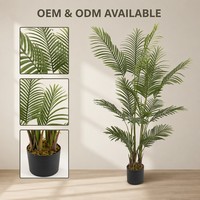Große Künstliche Tropische Palme 180cm Dekorative Topfpflanze für Zuhause Büro Restaurant Hotel und Lobby