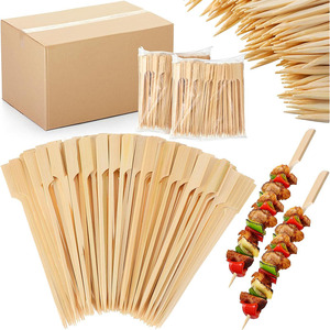 Piques en bambou naturel pour cocktails, brochettes de fruits, grillades, cuisine, barbecue, collations, plus de choix de tailles - Product Image 4