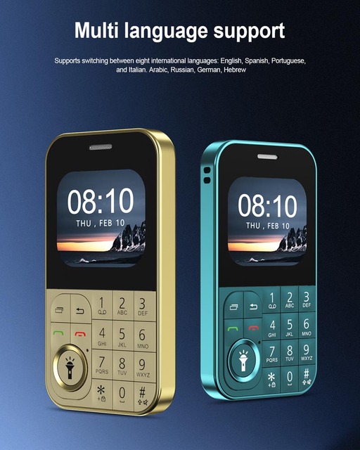 V9 Small Button Mobile Phone 2.01 Inch Screen Dual SIM Card 2G GSM Mini Keyboard Magic Voice Portable Pocket Feature CellPhone