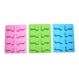 מגש קרח קוביית התבנית עובש מצחיק חמוד צורה עצם כלב 8 תבניות אפיית סיליקון שוקולד וממתקים - Product Image 4