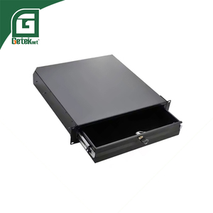 Geteknet 1U <span class=keywords><strong>2U</strong></span> SPCC thép cán nguội trượt kệ có thể kéo dài đến 450mm 19 "Giá ngăn kéo cho mạng máy chủ Giá tủ - Product Image 3