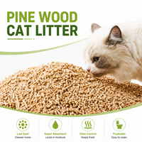 Litière pour chat en granulés de bois de pin biodégradable naturel, faible teneur en poussière, contrôle des odeurs, écologique, service OEM