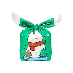 Merry Christmas Gift Bags Winter Xmas Treat Bags for Kids Plastic Small Snack Bags Bulk for Christmas Decorations - Product Image 6