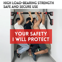 Barre de traction réglable, portable, facile et instantanée pour le fitness, support de sécurité pour porte horizontale, barre de traction murale