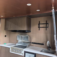 Cuisine extérieure modulaire de luxe sur mesure 2026 avec évier et barbecue en acier inoxydable 304