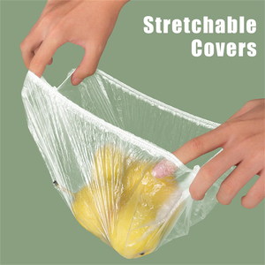 Housse anti-poussière jetable en plastique élastique pour bol alimentaire, film alimentaire pour réfrigérateur et cuisine - Product Image 2