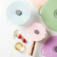 Hyri – Couvercles de casseroles en silicone de qualité alimentaire, résistants à la chaleur, réutilisables, à ventouse, toutes tailles, couleur personnalisable, pour bols, casseroles et poêles