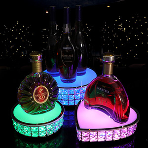 Led Illuminated <b>Wine</b> Stand Round Base For <b>Bars</b> KTV Nightclubs Party Use 8-12 Hours With Lighted Feature - Product Image 3