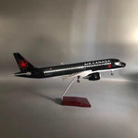 Offre Spéciale : Maquette d'avion Airbus A320 Air Canada de 47 cm avec lumières LED, train d'atterrissage, ornement statique, cadeau