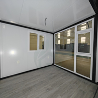 Maison modulaire préfabriquée de 20 pieds, aménagement personnalisé, 2 chambres, extensible, maison conteneur pliable pour bureau, maisons préfabriquées