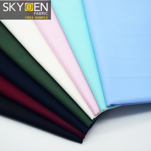 Skygen stock lot en gros tissé tissu chemise 60 s couleur unie 100% bio coton sergé tissu micro - Product Image 2
