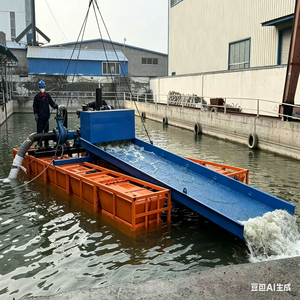 Bateau de criblage d'or portable de petite taille avec moteur et pompe 5-15HP, capacité 33-90m/h pour le lavage du sable de rivière et de l'or - Product Image 2