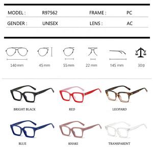 Sunbest gafas 97562 moda grande marco cóncava en forma de presbicia de vidrio azul de bloqueo de luz computadora gafas de lectura - Product Image 6