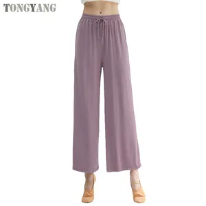 Tongyang calça de cintura alta para mulheres, moderna, para dança, prática, yoga
