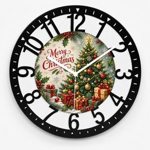 Horloge <span class=keywords><strong>murale</strong></span> ronde en fer personnalisée en gros, 25 cm, design citrouille d'Halloween, horloge <span class=keywords><strong>murale</strong></span> décorative en métal, mouvement silencieux à quartz - Product Image 2