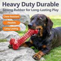 Jouet à mâcher pour chien, jouet en forme d'os pour chien, jouet en caoutchouc pour les molaires, nettoyage des dents, résistant et durable pour les chiens agressifs
