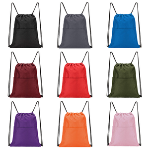 Sac à dos de sport à cordon de serrage personnalisé avec logo, écologique, multicolore, en polyester recyclé, pour le rangement, les voyages et les sports, sacs promotionnels - Product Image 5