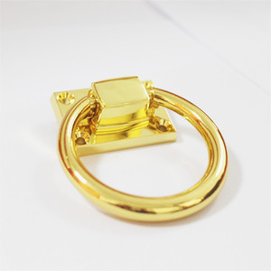 Zinc Alloy Ring <b>Pull</b> Handle A2161 <b>Gold</b> Color Minimalist Design For <b>Drawer</b> Furniture Hardware - Product Image 3