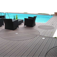 Dalles de terrasse emboîtables en WPC, modernes, antidérapantes, imperméables, imitation bois, pour jardin et entrepôt