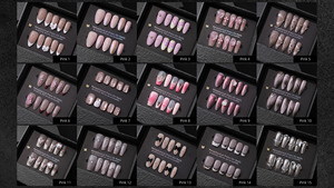 Feretro fatto a mano quadrato e Stiletto/farfallina con punte per unghie corte di alta qualità con finte dita personalizzate confezionate - Product Image 5