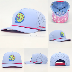 Gorra de Golf con Patrón Tropical y Aplique de Goma PVC con Logotipo, Malla Transpirable, Gorra de Béisbol de 5 Paneles para Mujer, Uso Casual de Verano - Product Image 2