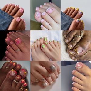 Faux Ongles LUMEILA en Gros, Haute Qualité, Faits Main, en Acrylique, Couverture Complète, Réutilisables, Carrés, avec Colle, Modèle Pré-Conçu - Product Image 2