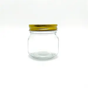 Glass Jar Supplier Wholesale Kitchen 250ml 500ml Wide Mouth Mason Jars 8 oz 16 oz Glass Storage Jars with Lid