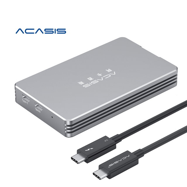 ACASIS USB4.0 40Gbps NVME M.2 SSD Enclosure 2TB Aluminum Housing USB Type-C with 40Gbps Cable