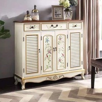 Meuble à chaussures en bois de style antique moderne, mobilier de maison, style campagnard américain, pour salon, entrée, grande capacité de rangement avec compartiments